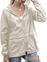 Women's Raincoats Lightweight Waterproof Windproof Adjustable Windbreaker Rain Jackets Hooded with Pockets